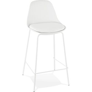 Kokoon Design Tabouret Snack en Metal et Polypropylene Escal Mini Blanc