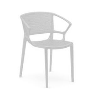 Infiniti set de 4 fauteuils perforé FIORELLINA (Blanc - Polypropylène)