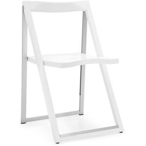 CONNUBIA set 2 Chaises pliantes SKIP CB/207 (Blanc Opaque - aluminium satine/bois massif)