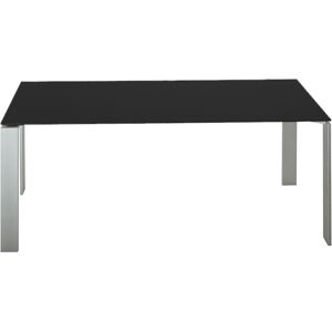 KARTELL table FOUR 158x79xH72 cm (Plateau noir - Peids en aluminium - Plateau en laminé anti-rayures et pieds en acier verni) - Publicité