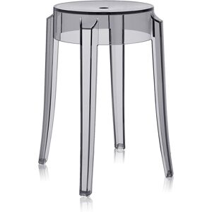 KARTELL tabouret CHARLES GHOST hauteur 46 cm (Fumé - Polycarbonate transparent)