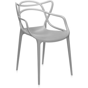 KARTELL set de 2 chaises MASTERS (Gris - Technopolymère thermoplastique recyclé soft touch)