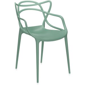 KARTELL set de 2 chaises MASTERS (Vert sauge - Technopolymère thermoplastique recyclé soft touch)