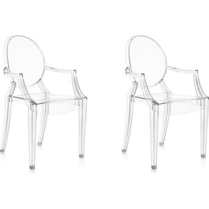 KARTELL set de 2 chaises LOUIS GHOST (Cristal - Polycarbonate 2.0 à partir de matière première renouvelable) - Publicité