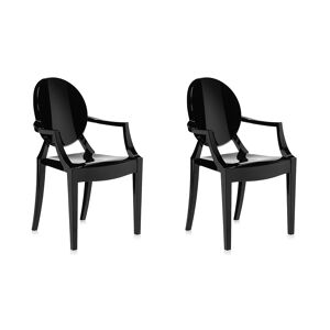 KARTELL set de 2 chaises LOUIS GHOST (Noir brillant - Polycarbonate 2.0 à partir de matière première renouvelable) - Publicité