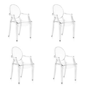KARTELL set de 4 chaises LOUIS GHOST (Cristal - Résistant au feu - Polycarbonate transparent) - Publicité