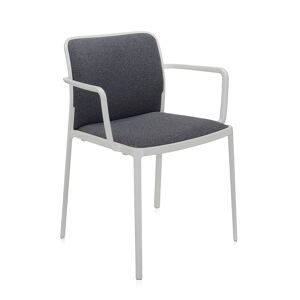 KARTELL set de 2 fauteuils AUDREY SOFT tissé TREVIRA (Structure peinte en blanc / Revêtement gris - aluminium / tissu Trevira) - Publicité