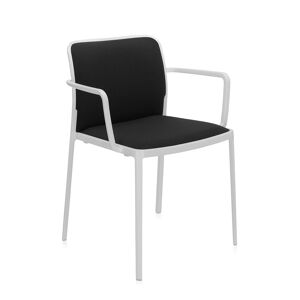 KARTELL set de 2 fauteuils AUDREY SOFT tissé TREVIRA (Structure peinte en blanc / Revêtement noir - aluminium / tissu Trevira) - Publicité