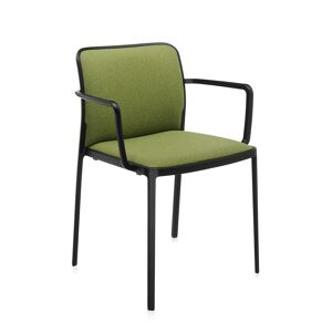 KARTELL set de 2 fauteuils AUDREY SOFT tissé TREVIRA (Structure peinte en noir/ Revêtement vert acide - aluminium / tissu Trevira) - Publicité
