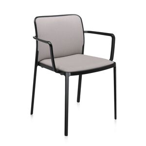 KARTELL set de 2 fauteuils AUDREY SOFT tissé TREVIRA (Structure peinte en noir/ Revêtement beige - aluminium / tissu Trevira) - Publicité