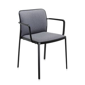 KARTELL set de 2 fauteuils AUDREY SOFT tissé TREVIRA (Structure peinte en noir/ Revêtement gris - aluminium / tissu Trevira) - Publicité