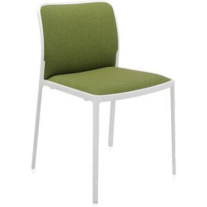 KARTELL set de 2 chaises AUDREY SOFT tissé TREVIRA (Structure peinte en blanc / Revêtement vert acide - aluminium / tissu Trevira) - Publicité