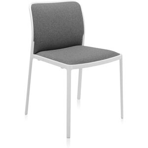 KARTELL set de 2 chaises AUDREY SOFT tissé TREVIRA (Structure peinte en blanc / Revêtement gris - aluminium / tissu Trevira) - Publicité