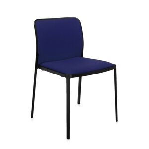 KARTELL set de 2 chaises AUDREY SOFT tissé TREVIRA (Structure peinte en noir/ Revêtement bleu - aluminium / tissu Trevira) - Publicité