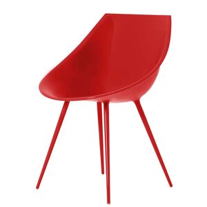 DRIADE fauteuil LAGÒ (Rouge - Polyurethane et aluminium)