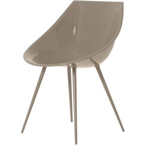 DRIADE fauteuil LAGÒ (Gris tourterelle - Polyurethane et aluminium)