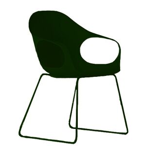 KRISTALIA fauteuil avec luge ELEPHANT (Vert olive - acier verni et polyuréthane)