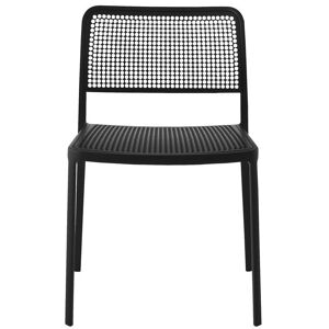 KARTELL set de 2 chaises AUDREY (Structure peinte en noir/ Assise noire - aluminium / polypropylène) - Publicité