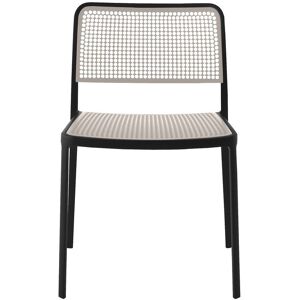 KARTELL set de 2 chaises AUDREY (Structure peinte en noir/ Assise gris clair - aluminium / polypropylène) - Publicité