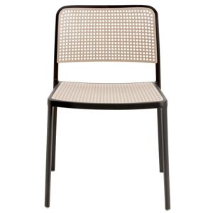 KARTELL set de 2 chaises AUDREY (Structure peinte en noir/ Assise sable - aluminium / polypropylène) - Publicité