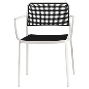 KARTELL set de 2 fauteuils AUDREY (Structure peinte en blanc / Assise noire - aluminium / polypropylène) - Publicité
