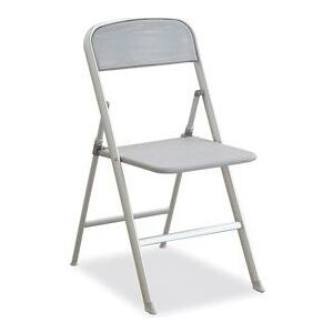 CONNUBIA set 2 Chaises pliantes ALU CB/205 (Gris - aluminium satine/Net)