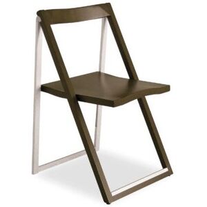 CONNUBIA set 2 Chaises pliantes SKIP CB/207 (Wenge - aluminium satine/bois massif)