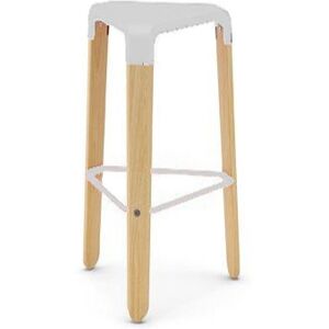 Infiniti tabouret PICAPAU BAR STOOL (Blanc H 75,5 cm - Hetre naturel / polypropylene)