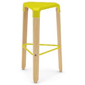 Infiniti tabouret PICAPAU BAR STOOL (Moutarde H 75,5 cm - Hetre naturel / polypropylene)