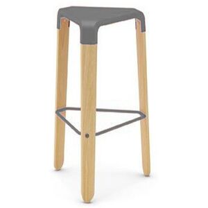 Infiniti tabouret PICAPAU BAR STOOL (Gris H 75,5 cm - Hetre naturel / polypropylene)