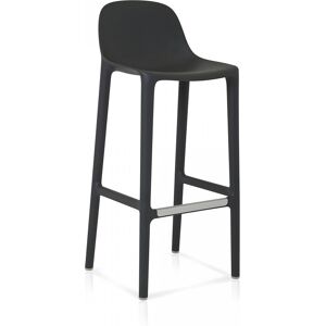 EMECO BROOM BARSTOOL tabouret H 100 cm (Gris fonce - Polypropylene et fibre de bois recycle)