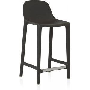 EMECO BROOM COUNTER STOOL tabouret H 85 cm (Gris fonce - Polypropylene et fibre de bois recycle)