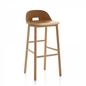 ALFI BARSTOOL LOW BACK tabouret avec le dossier bas (Sable et frêne clair - Polypropylène et fibre de bois recyclé)