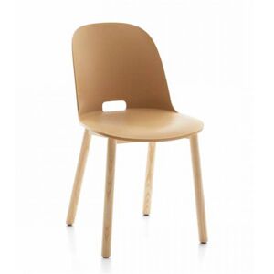 EMECO ALFI CHAIR HIGH BACK chaise avec le dossier haut (Sable et frene clair - Polypropylene et fibre de bois recycle)