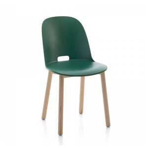 EMECO ALFI CHAIR HIGH BACK chaise avec le dossier haut (Vert et frene clair - Polypropylene et fibre de bois recycle)