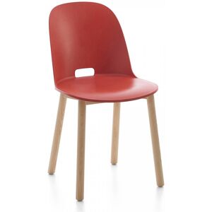 ALFI CHAIR HIGH BACK chaise avec le dossier haut (Rouge et frêne clair - Polypropylène et fibre de bois recyclé)