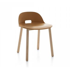 EMECO ALFI CHAIR LOW BACK chaise avec le dossier bas (Sable et frene clair - Polypropylene et fibre de bois recycle)