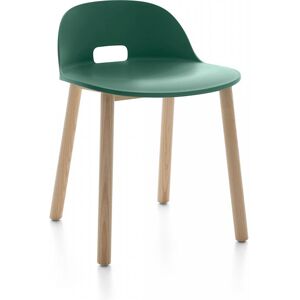 ALFI CHAIR LOW BACK chaise avec le dossier bas (Vert et frêne clair - Polypropylène et fibre de bois recyclé)