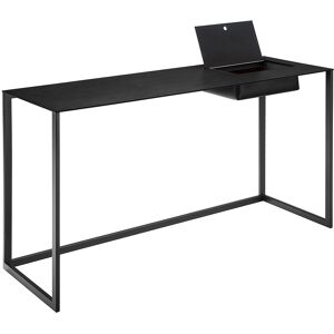 ZANOTTA écritoire bureau CALAMO (Plateau 0801, structure graphite - Plateau en cuir pigmenté Cat. 90, structure en acier verni) - Publicité