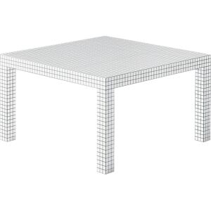 ZANOTTA table carré QUADERNA (126 x 126 cm - Laminé moulé) - Publicité