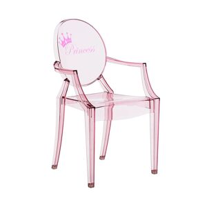 KARTELL KIDS chaise pour enfants LOU LOU GHOST (Rose / Princesse - Polycarbonate transparent)