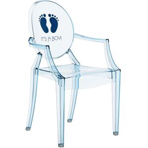 KARTELL KIDS chaise pour enfants LOU LOU GHOST (Bleu / It's a boy - Polycarbonate coloré dans la masse) - Publicité