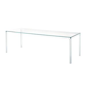 GLAS ITALIA table rectangulaire OSCAR (190 x 90 x H 74 cm - cristal transparent extralight) - Publicité