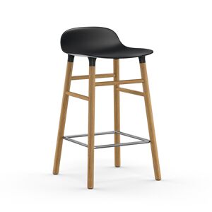 Normann Copenhagen FORM BARSTOOL H 65 cm avec piètement en chêne (Noir - Polypropylène et chêne)