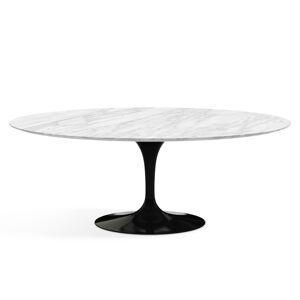 KNOLL table ovale TULIP collection Eero Saarinen 198x121 cm (Base noire / plateau Statuarietto - marbre et aluminium)