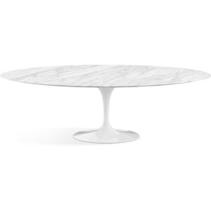 KNOLL table ovale TULIP collection Eero Saarinen 244x137 cm (Base blanche / Plateau Statuarietto - marbre et aluminium)