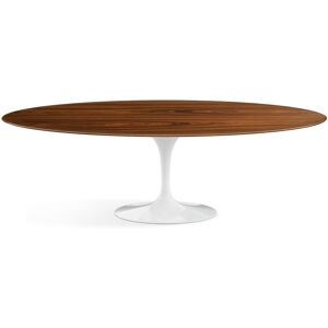 KNOLL table ovale TULIP collection Eero Saarinen 244x137 cm (Base blanche / plateau Santos Palissandro - Bois et aluminium) - Publicité