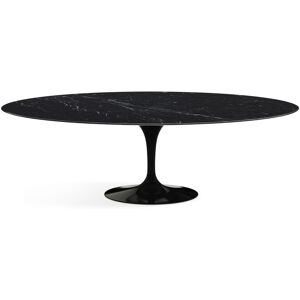 KNOLL table ovale TULIP collection Eero Saarinen 244x137 cm (Base noire / plateau Noir Marquin satine - marbre et aluminium)