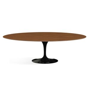 KNOLL table ovale TULIP collection Eero Saarinen 244x137 cm (Base noire / plateau en noyer - Bois et aluminium)
