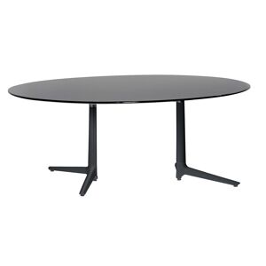 KARTELL table MULTIPLO XL avec plateau oval (Noir - Aluminium moulé et plateau en verre) - Publicité